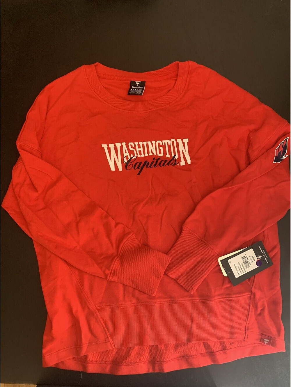 Fanatics NHL Washington Capitals Red Sweatshirt Size S Officially Licensed NEW